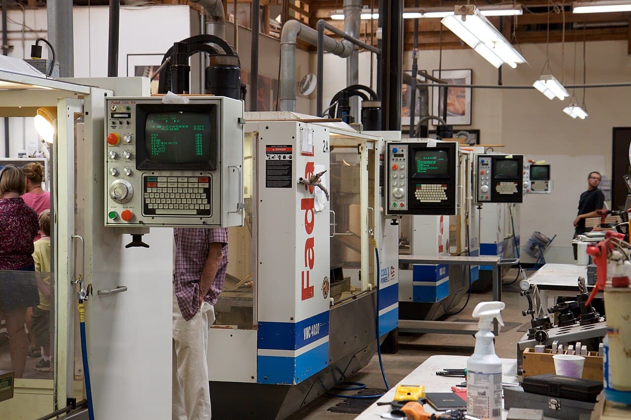 Fadal VMC machines undergoing servicing